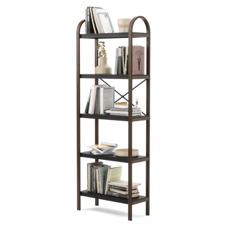 Bellwood Five Tier Shelf, Black/Walnut