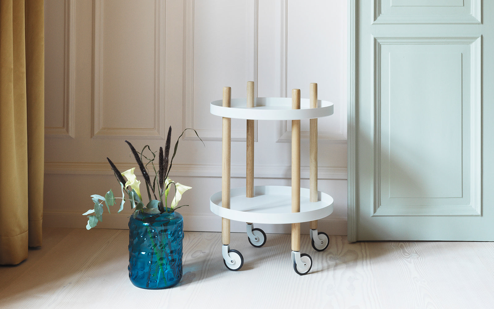 Block Table, Round, 45cm, White