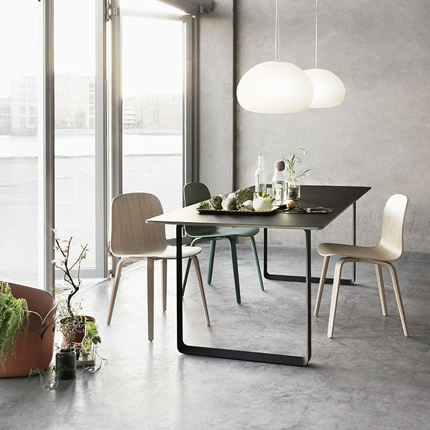 Visu Chair, Wood Base, Black/Black