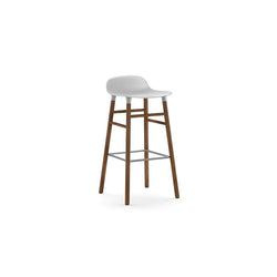 Form Stool 75cm White/Walnut