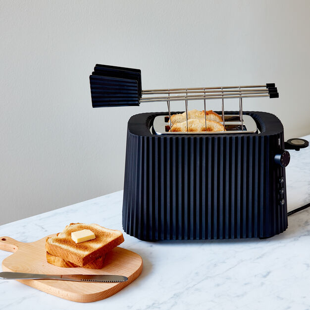 Plisse Toaster Tongs, Black