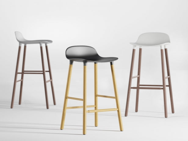 Form Stool 65 cm Grey/Grey metal base