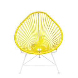 Acapulco Chair, Yellow Cord/White Base