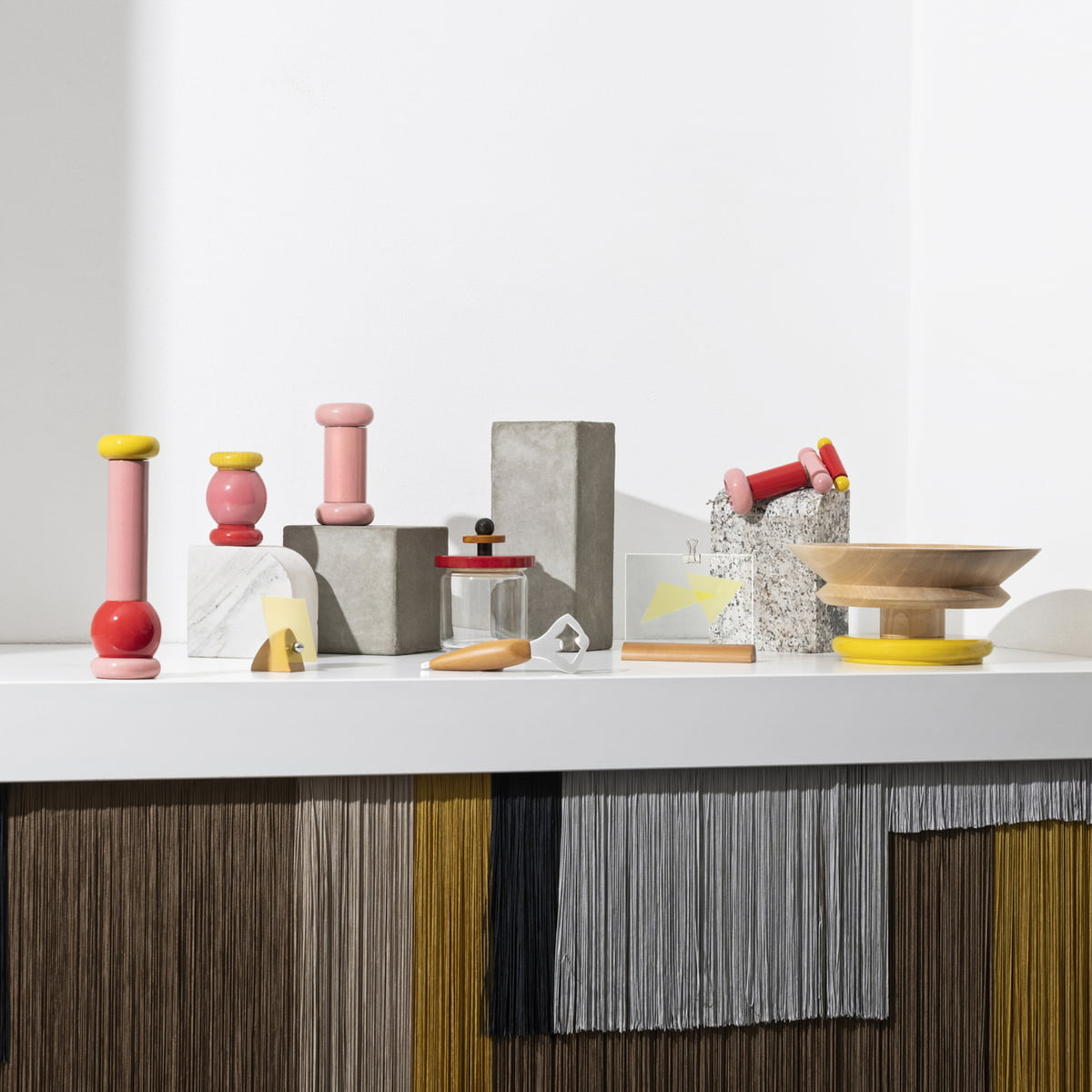 Twergi Tall Wood Pepper Mill, Yellow