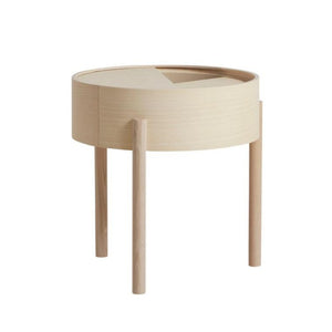 Arc Coffee Table, 42cm, White pigmented ash