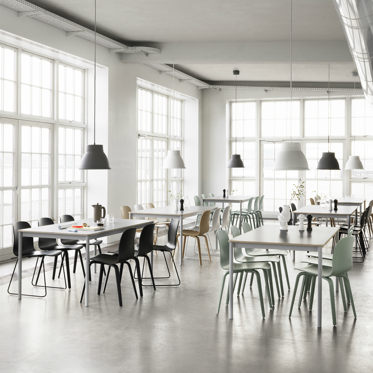 Visu Chair, Wood Base, Dusty Green