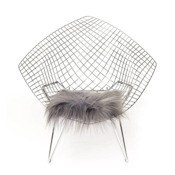 Silver Icelandic Sheepskin Chairpad