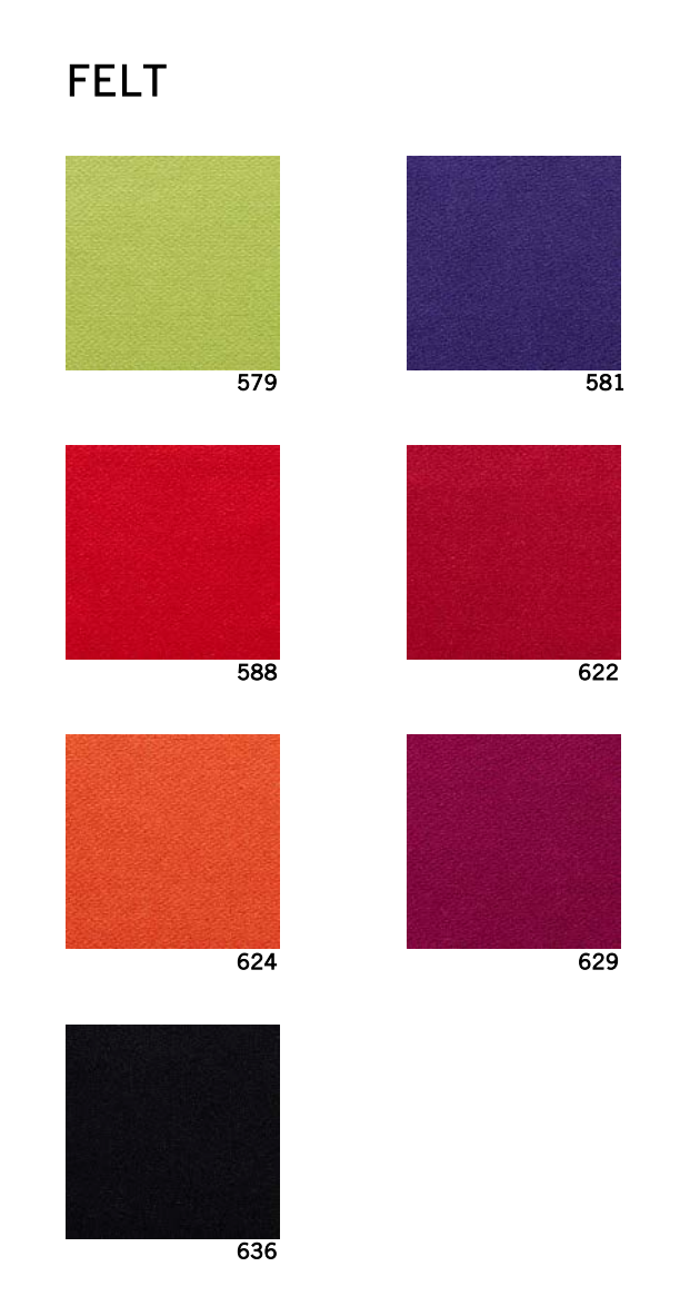 SPACE pouf red felt 588