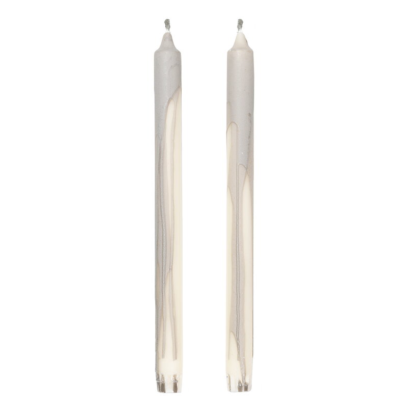 Dryp Candles Pair, Warm Grey