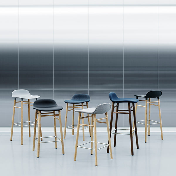 Form Stool 65cm, White/Oak