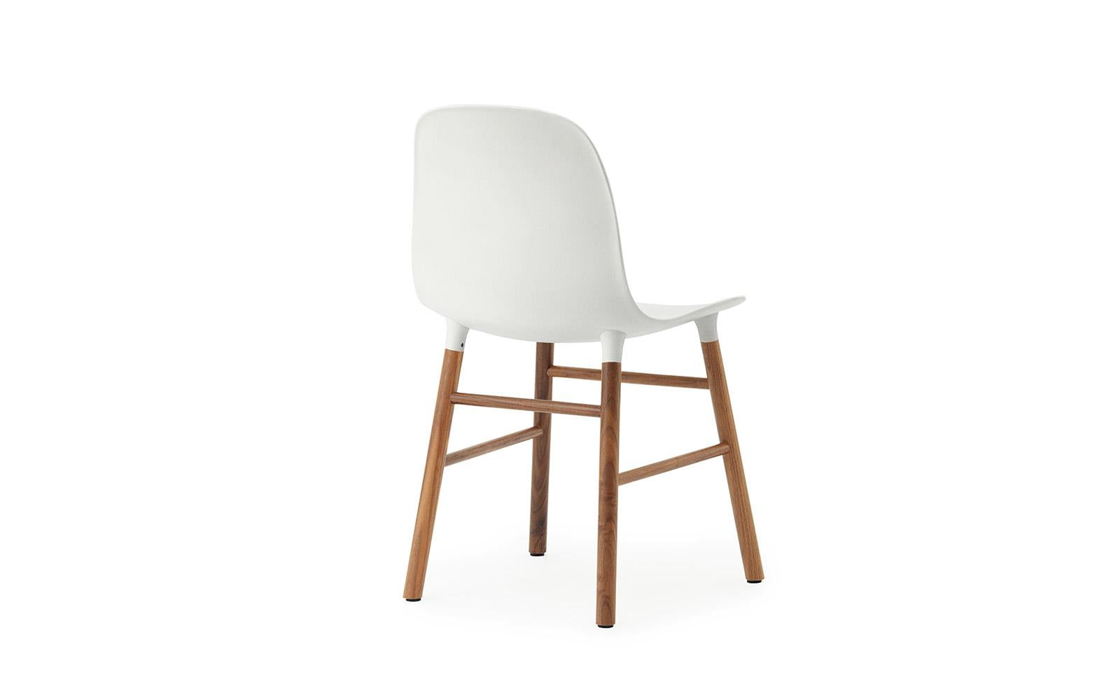 Form Chair, White/Walnut