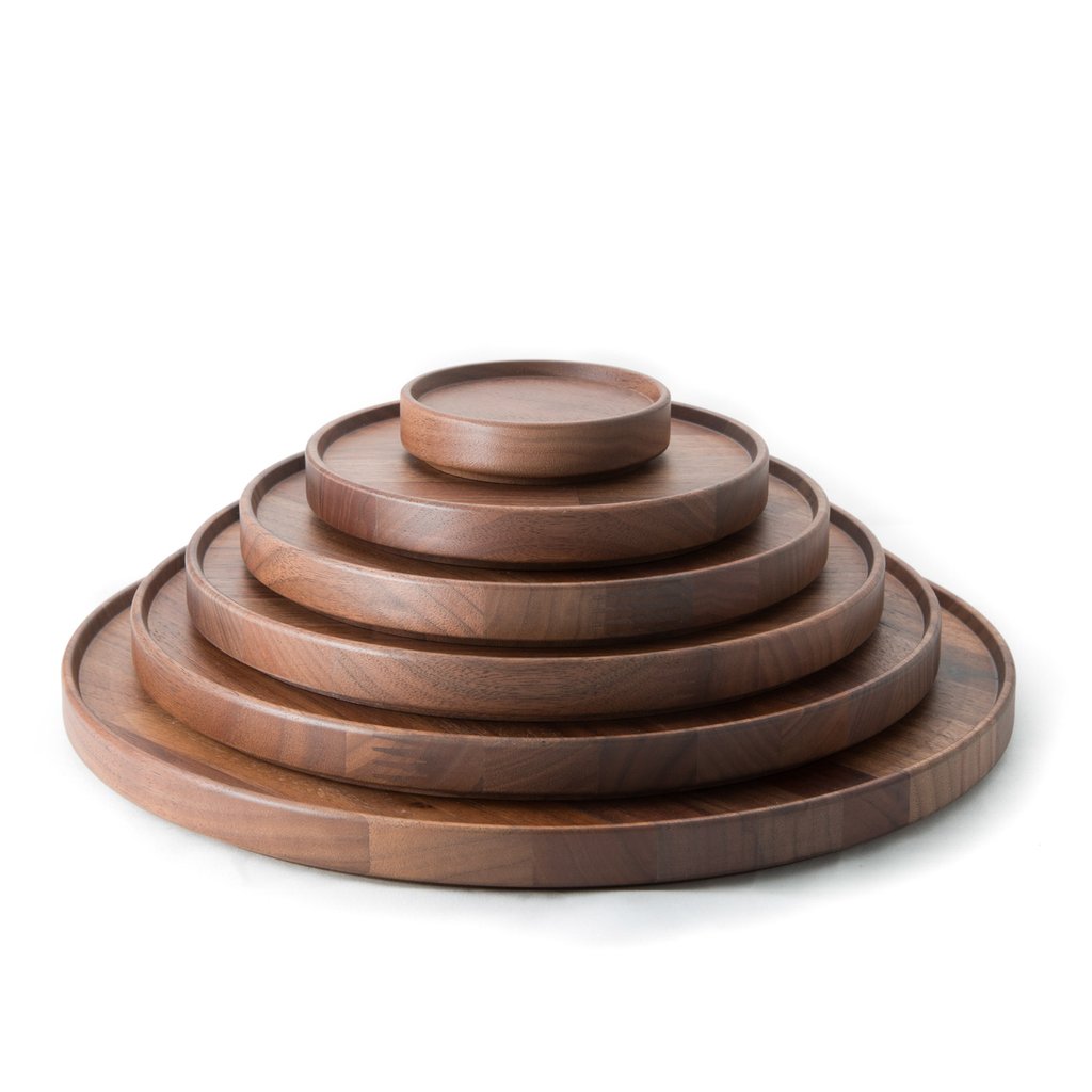 Hasami Wood Tray/Coaster/Lid, 7.3", Walnut
