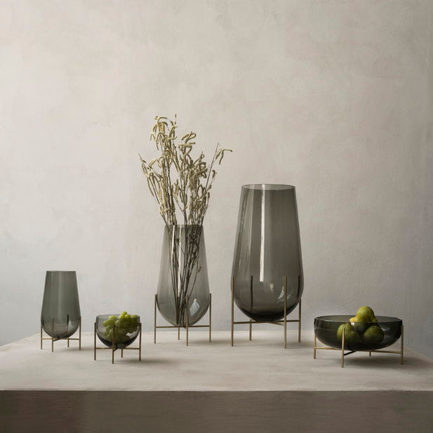 Echasse Vase, Medium, Smoke-Vases-Audo-vancouver special