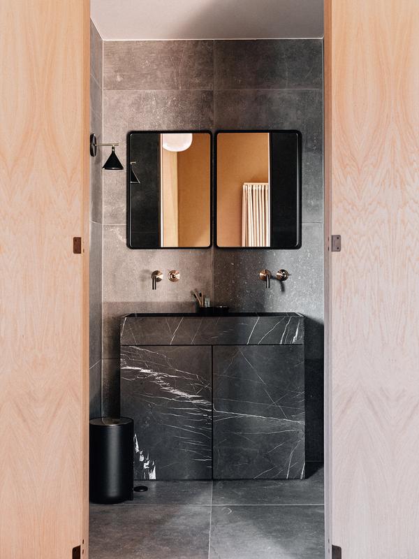 Norm Wall Mirror, Black (Rectangle)-Mirrors-Audo-vancouver special