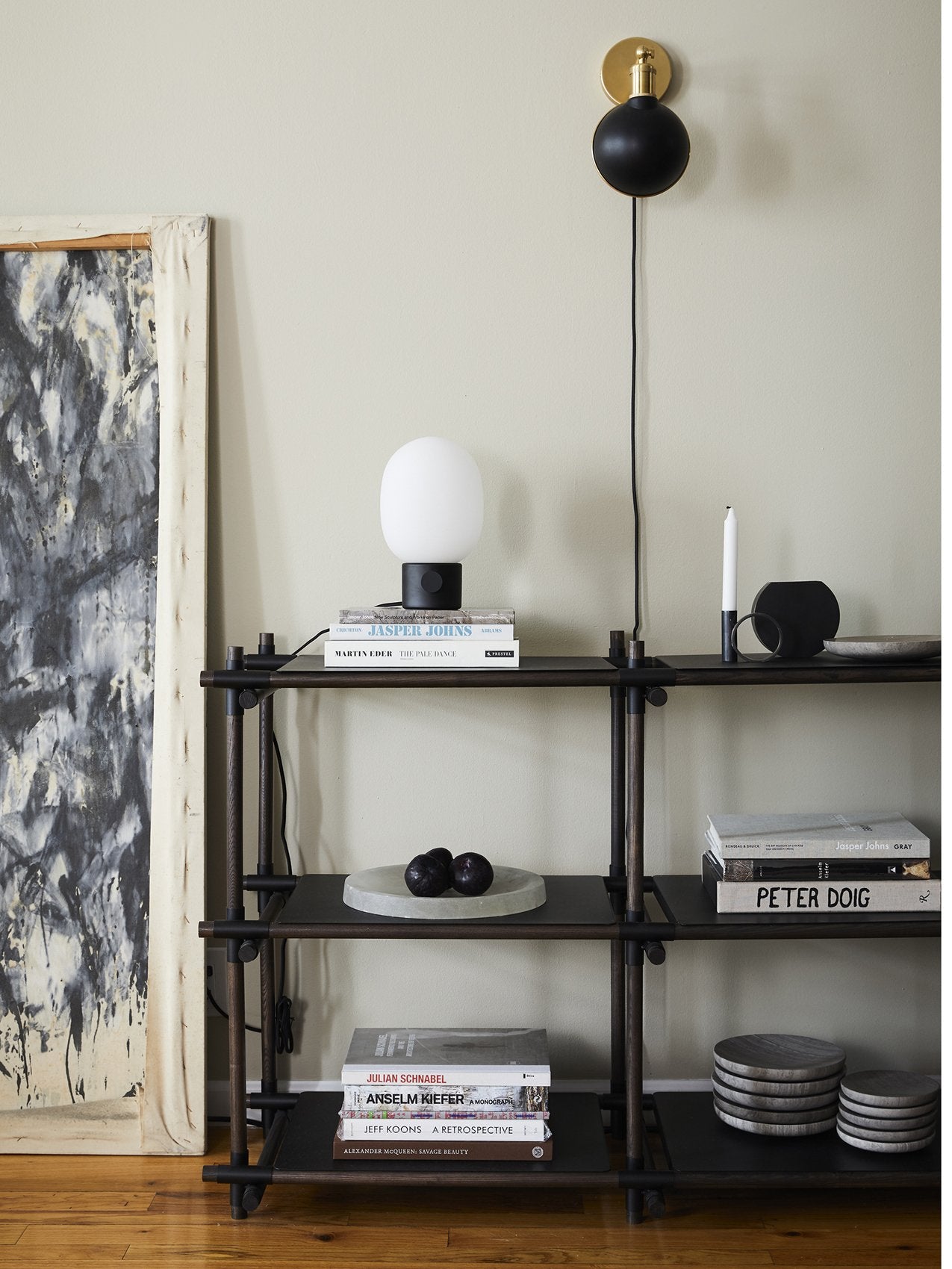 JWDA Table Lamp, Metallic Black/ Matte Shade-Lighting-Audo-vancouver special