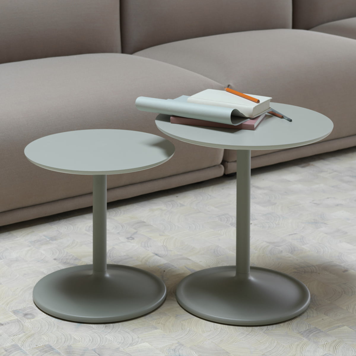 Soft Side Table, High, Dusty Green, 41 x 48cm *Discontinued!