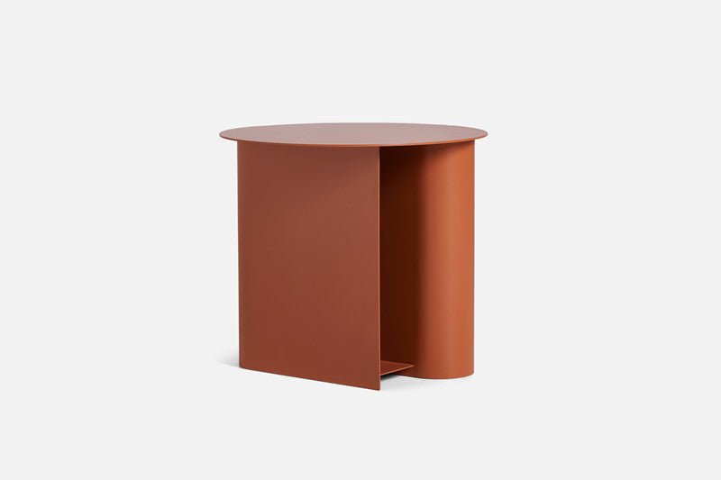 Sentrum Side Table, Burnt Orange, painted metal