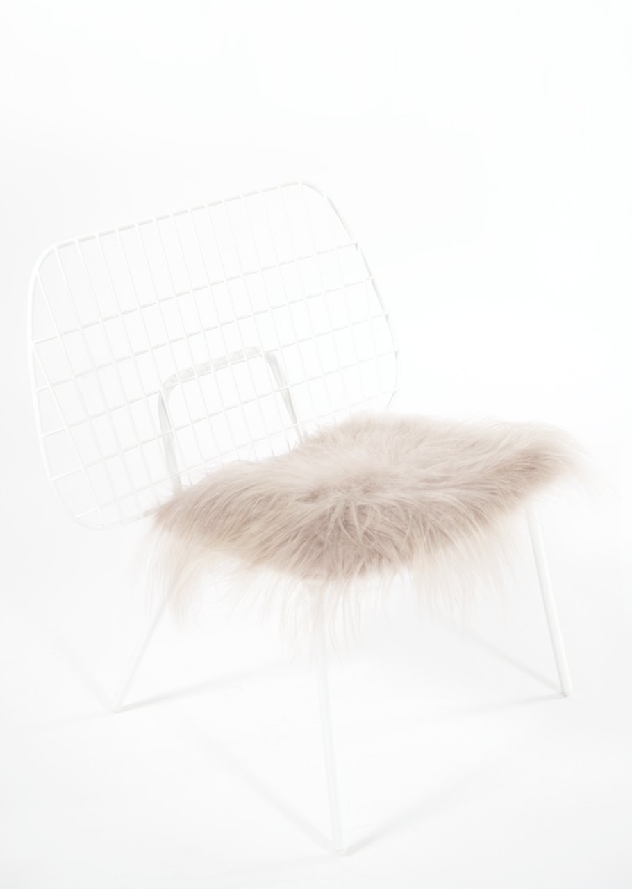Linen Icelandic Sheepskin Chairpad