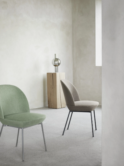 Oslo Side Chair, Twill Weave 530, black lets