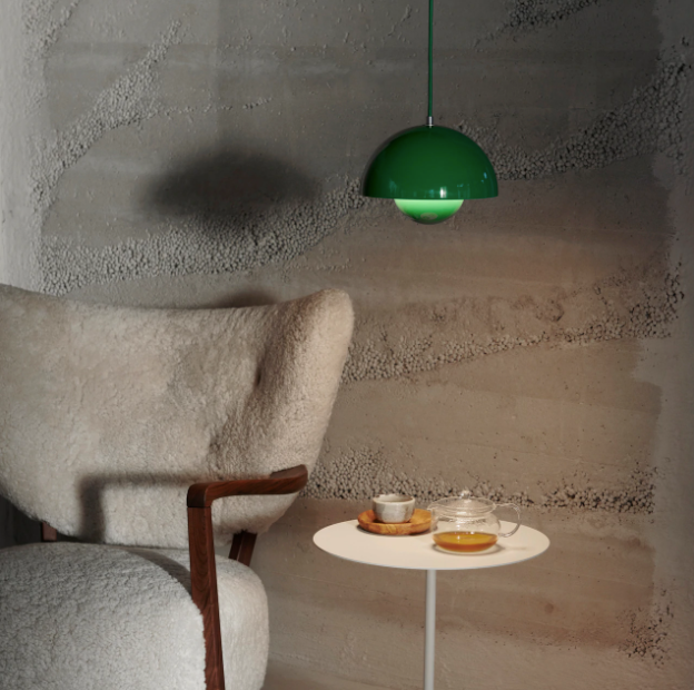 Flowerpot Pendant VP1, Signal Green