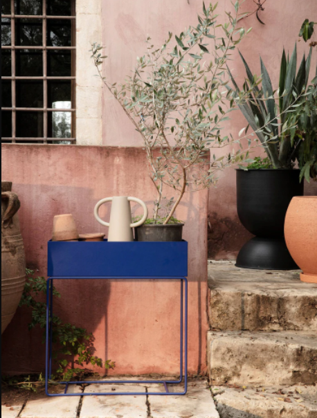 Plant Box, Rectangle, Bright Blue