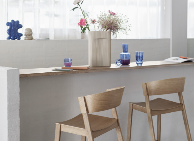 Ridge Vase, Off-White, 19"