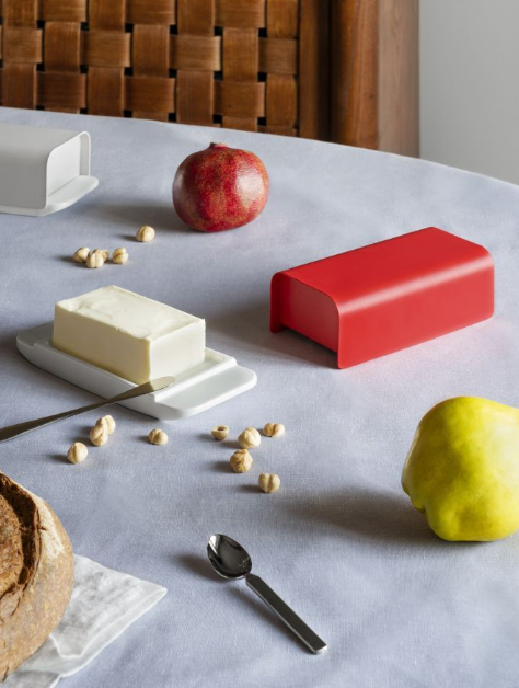 Mattina Butter Dish, Red
