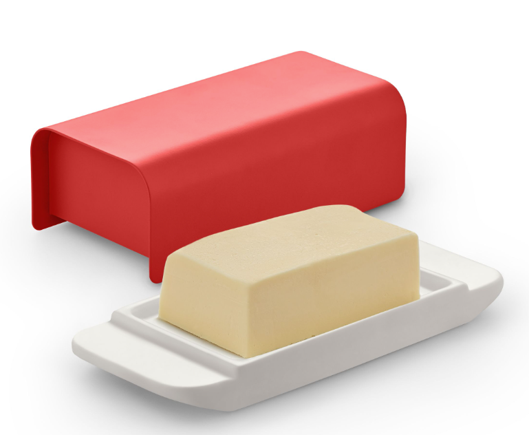 Mattina Butter Dish, Red