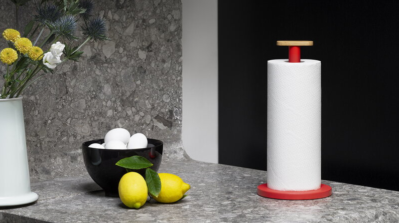 Mattina Kitchen Roll Holder, Red