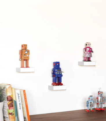 Showcase Shelves, White Set/3
