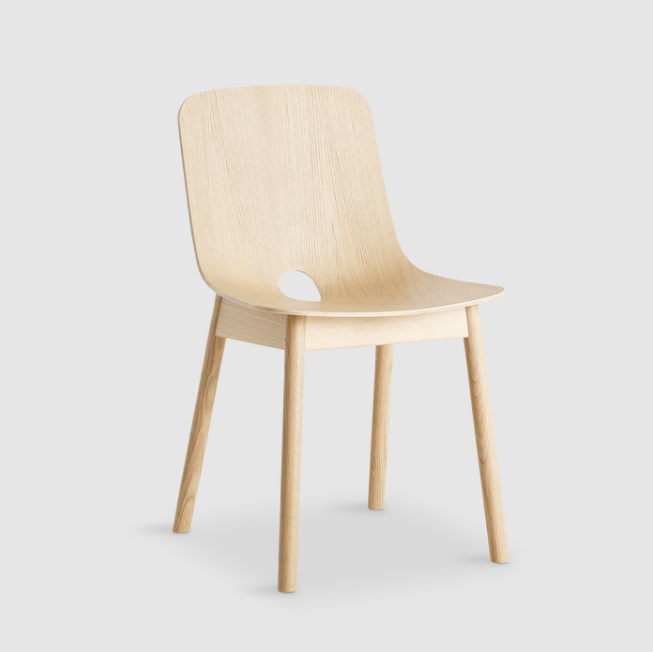 Mono Dining Chair, White Pigmented Lacquered Oak