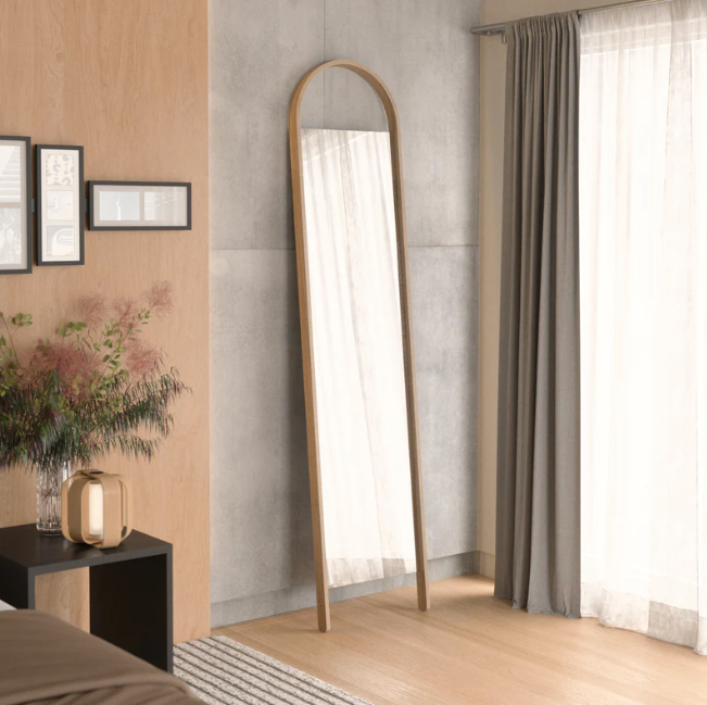 Bellwood Leaning Mirror, Natural