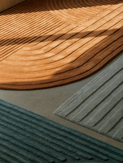 Relevo Rug, Burnt Orange, 5'6 x 7'9