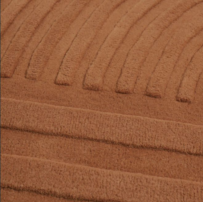 Relevo Rug, Burnt Orange, 5'6 x 7'9