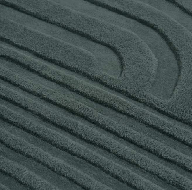 Relevo Rug, Dark Green, 5'6 x 7'9