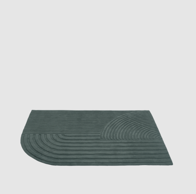 Relevo Rug, Dark Green, 5'6 x 7'9