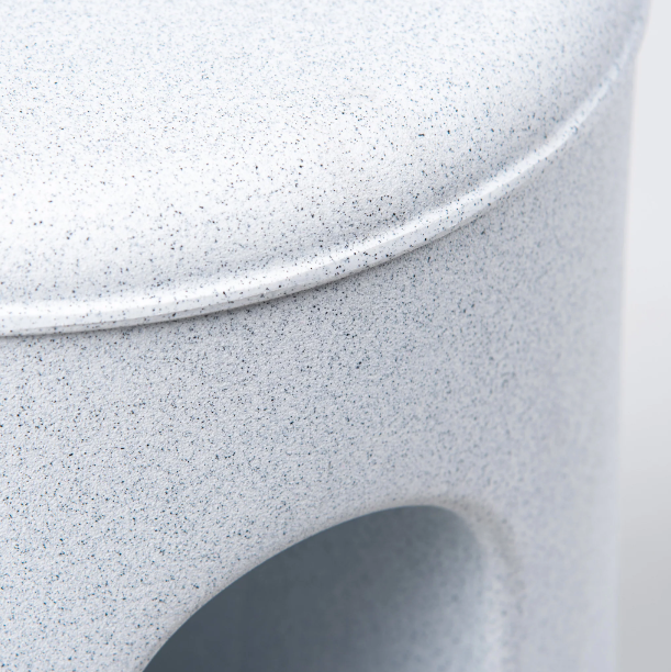 Dewey Stool, White Speckle