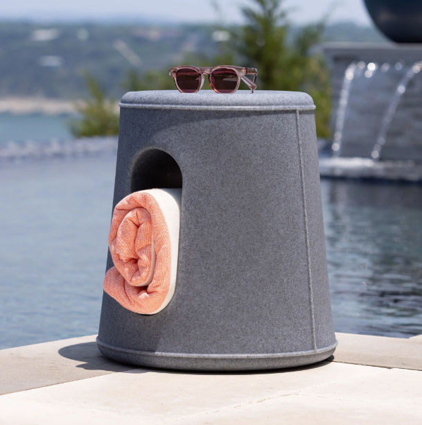 Dewey Stool, White Speckle