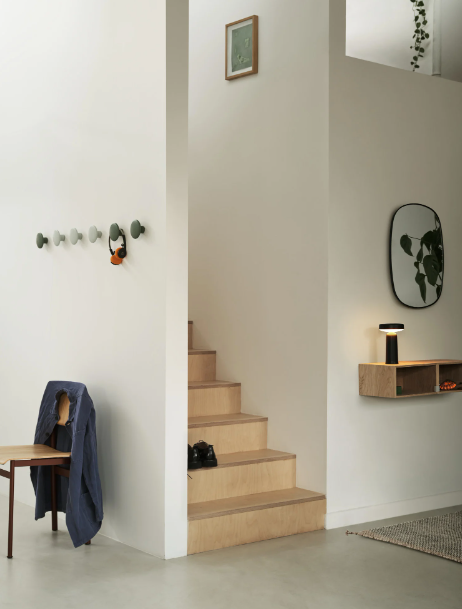 The Dots Single Medium, Stained Dark Brown