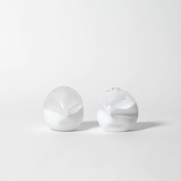 Splash Bottom Vase, White