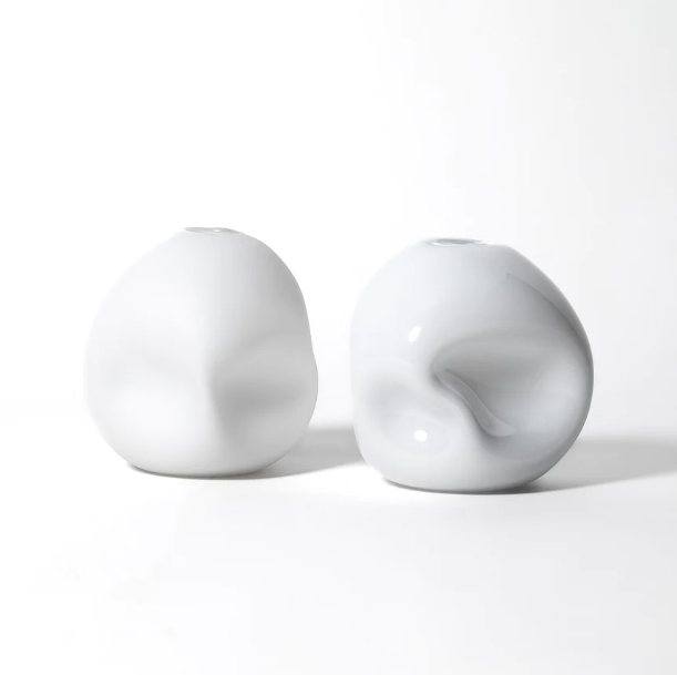 Pebble Vase 8" White