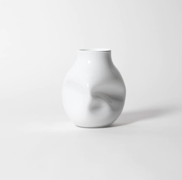 Boulder Vase, White