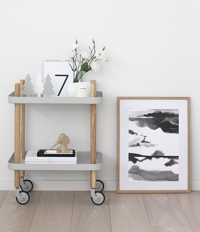 Block Table, Light Grey