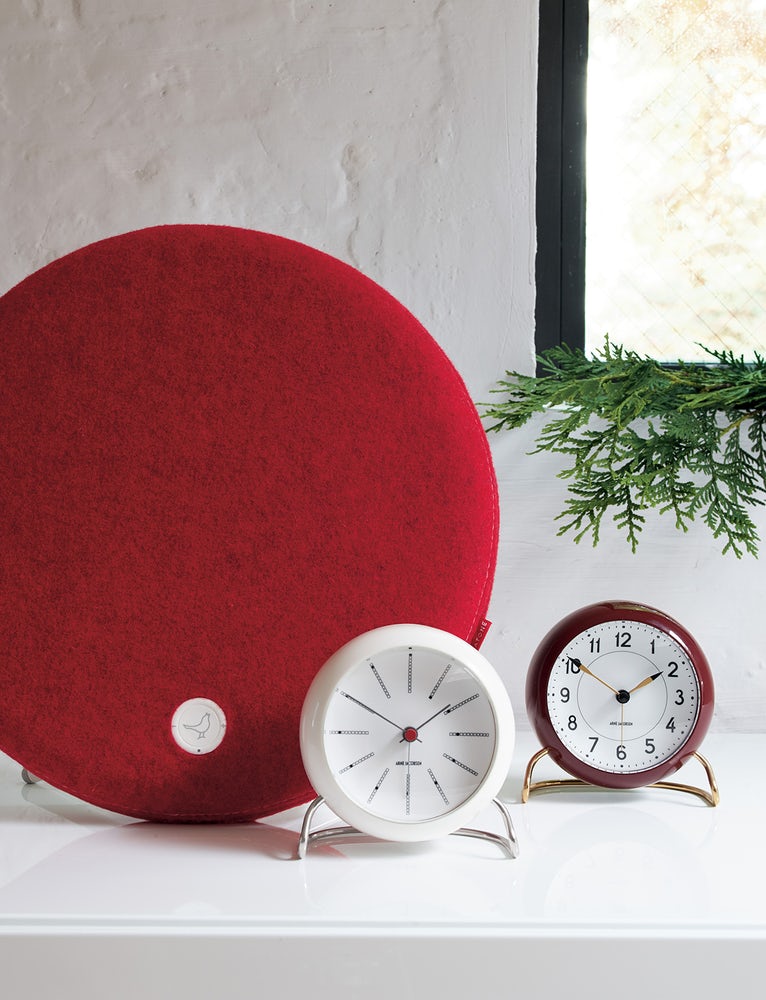 Arne Jacobsen Station Table Alarm Clock Green/White