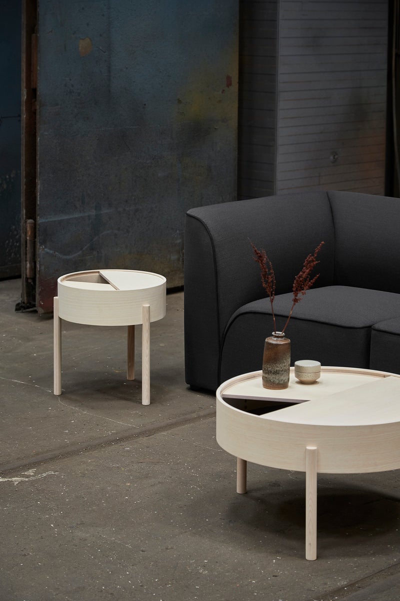 Arc Coffee Table, 89cm, White Pigmented Ash