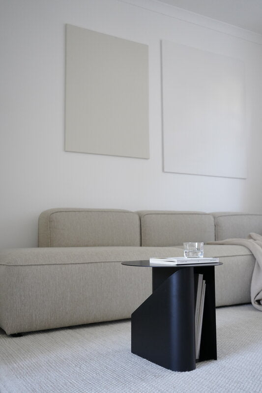 Sentrum Side Table, Black painted metal