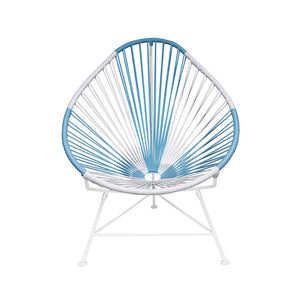 Acapulco Chair, Argentina Blue+White/White Frame