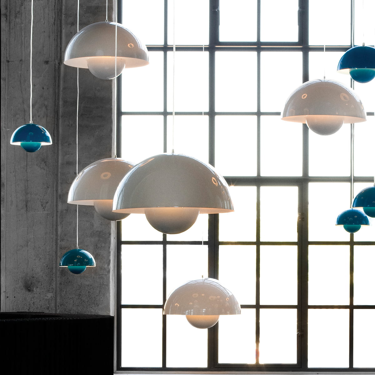 Flowerpot Pendant VP7, Light Blue