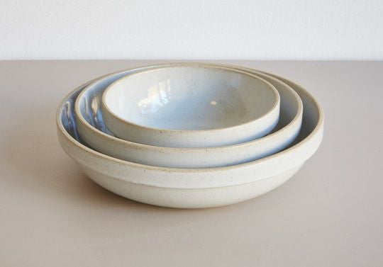 Hasami Bowl Round 7.25",  Gloss Grey