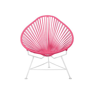 Baby Acapulco Chair, Pink Cord/White Base